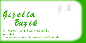 gizella buzik business card